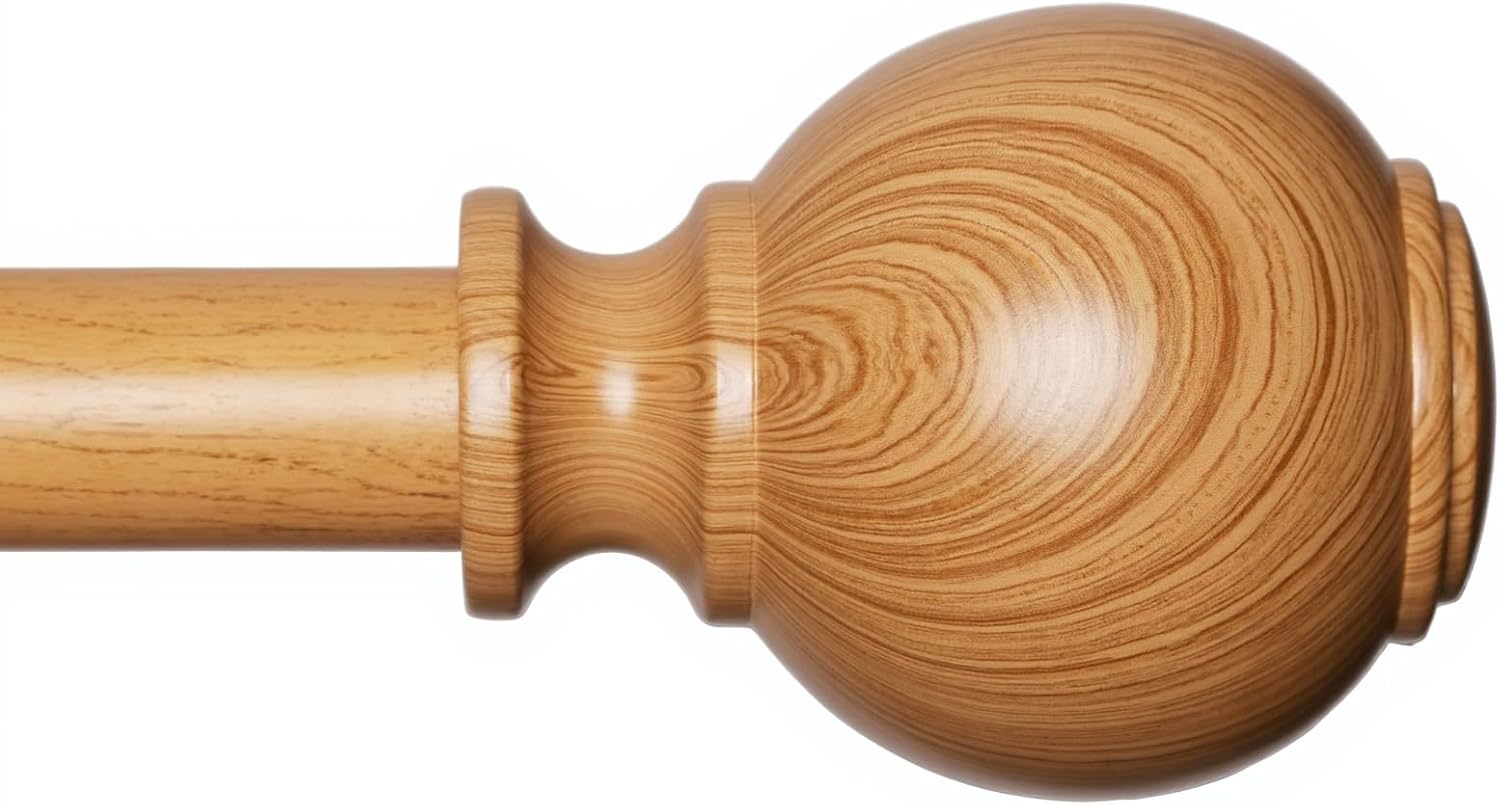 ZNONOX Heavy Duty Wood Curtain Rods 28-120 Inches