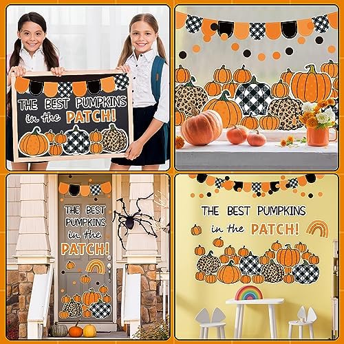 Haooryx Fall Pumpkin Decor Bulletin Board Set