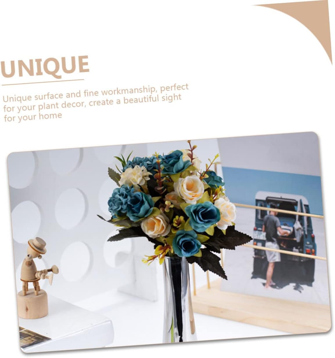 Stainless Steel Flower Vase for Home Decor and Centerpieces