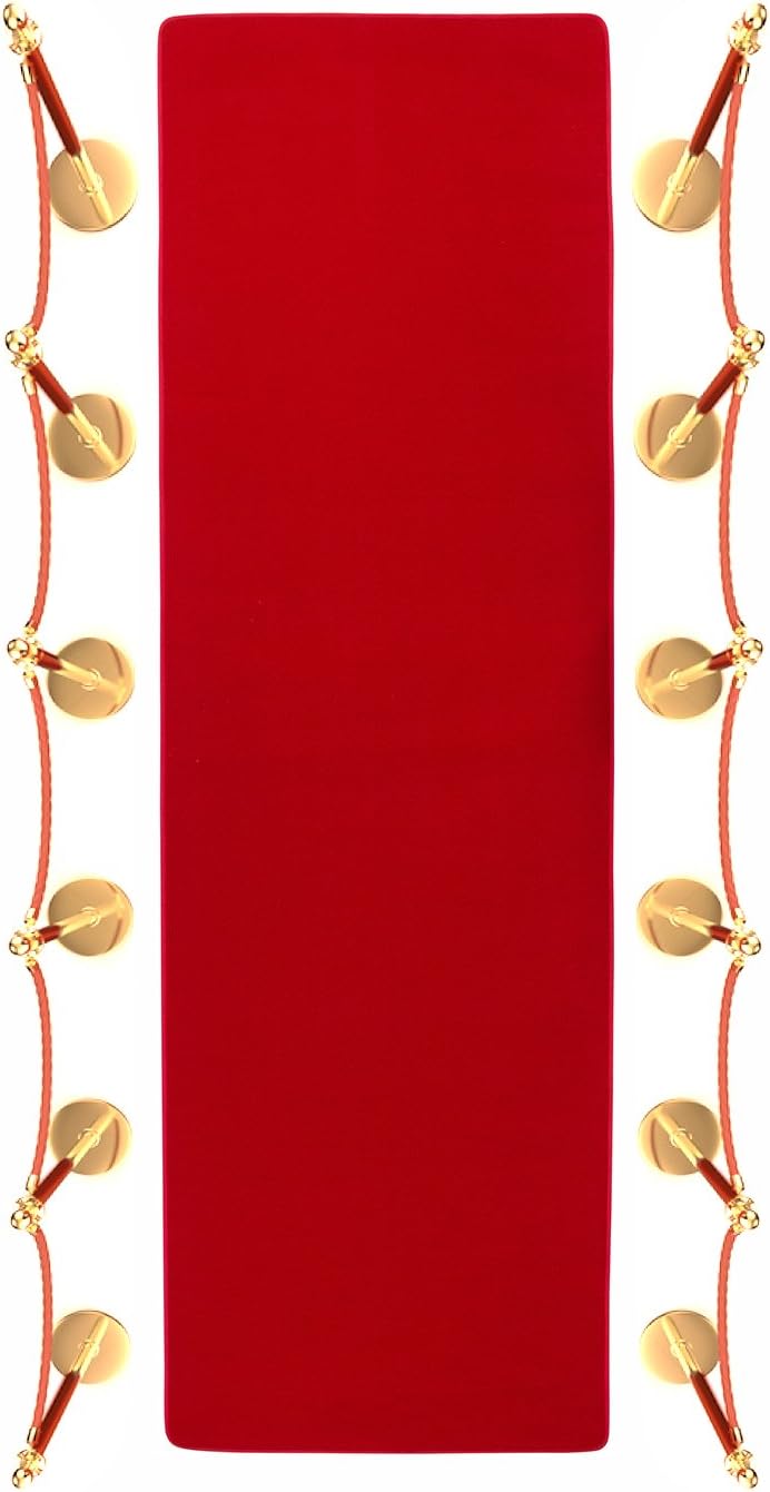 Trademark Innovations Red Carpet Aisle Runner 3x10