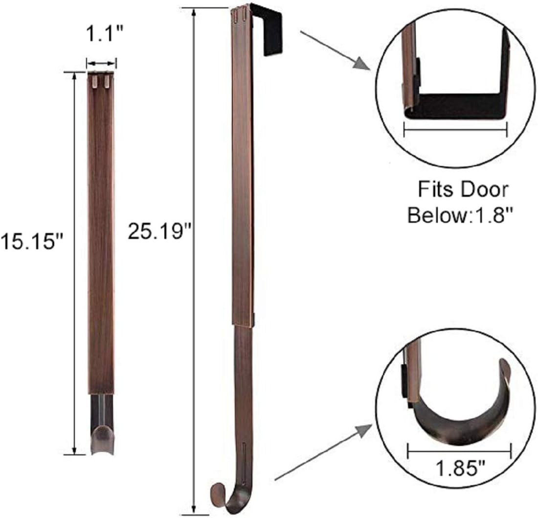 Adjustable Metal Wreath Hanger Door Hook