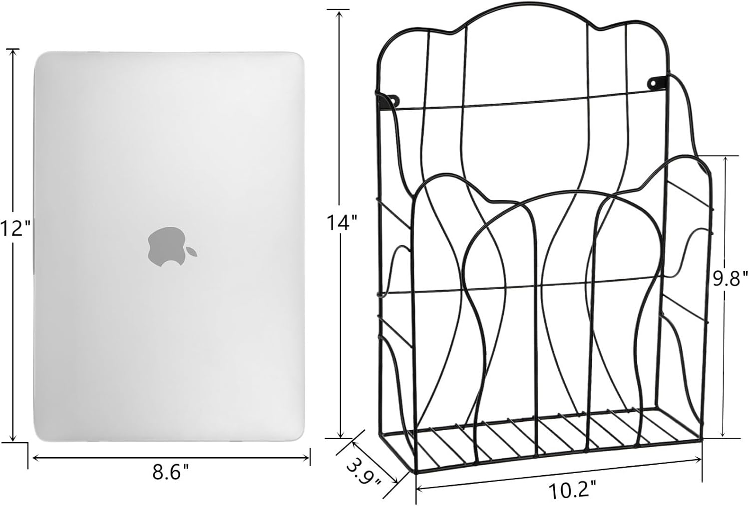 ZOOFOX Wall Mounted Magazine Holder Organizer