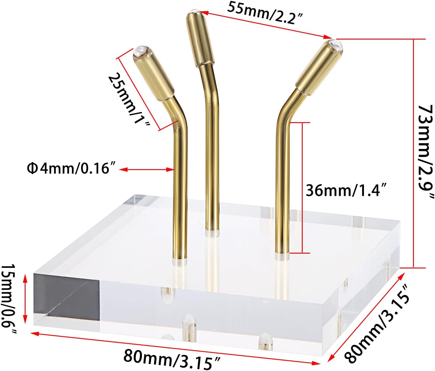 Hipiwe Gold Metal Easel with Acrylic Base Display Stand