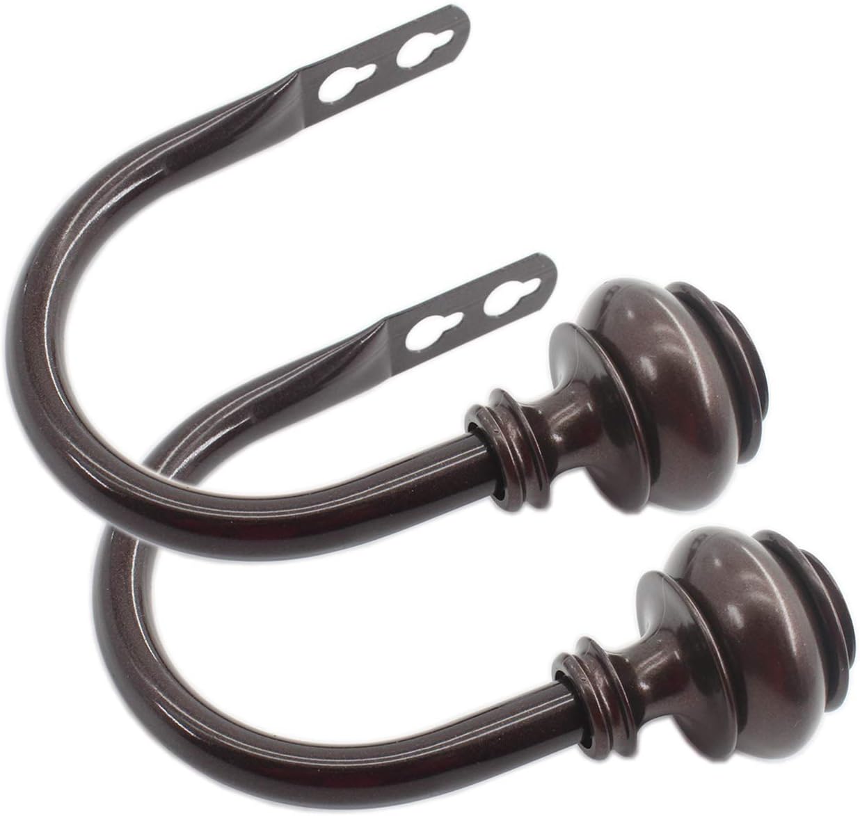 2 Pack Curtain Holdback Hooks U-Shaped Metal Curtain Tiebacks for Drapes