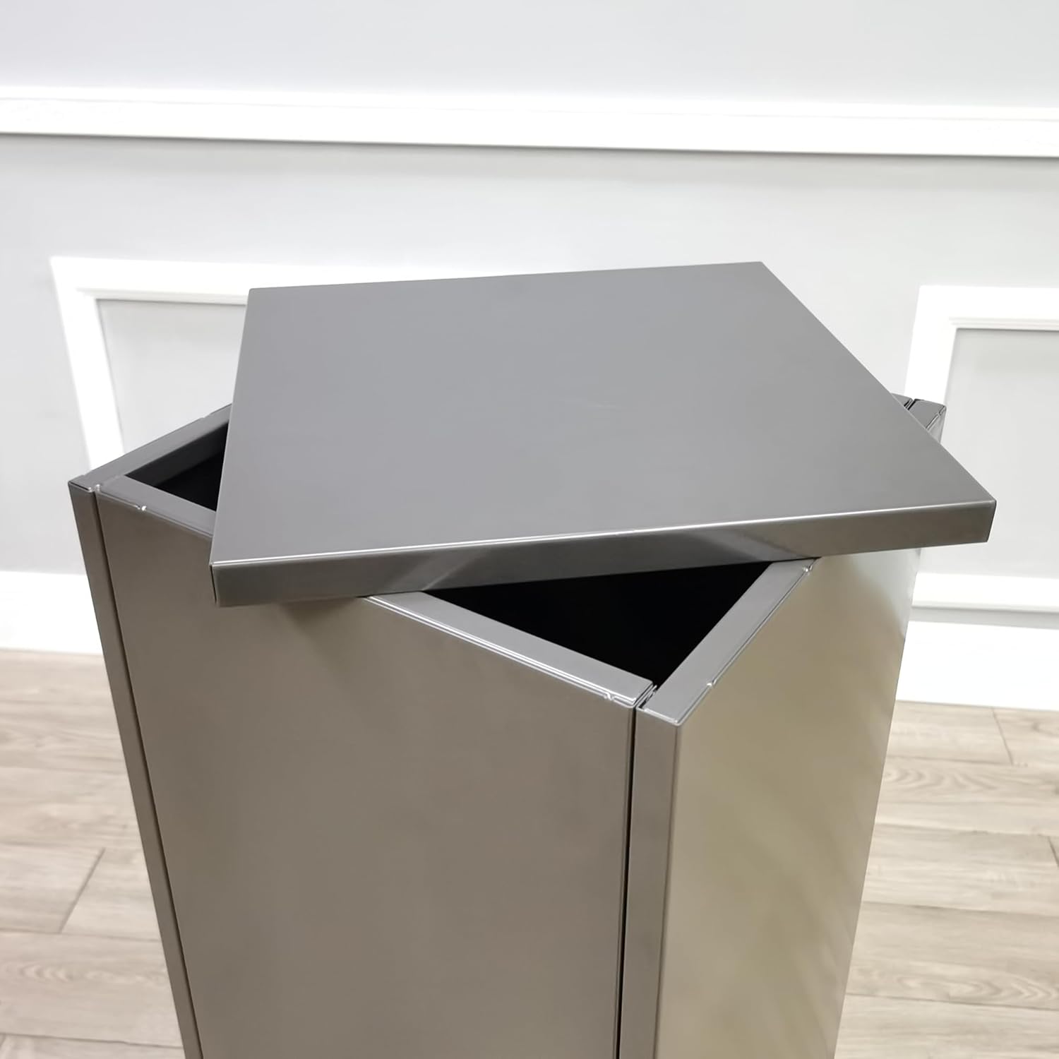 12 x 12 x 415 Brown Metal Cube Riser Stand