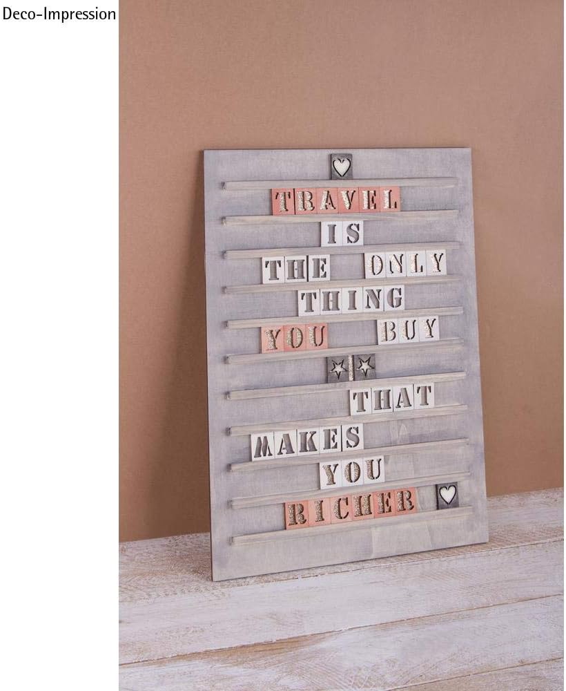 Rayher Wooden Memo Board 30x42cm Natural with 96 Letters Numbers Symbols
