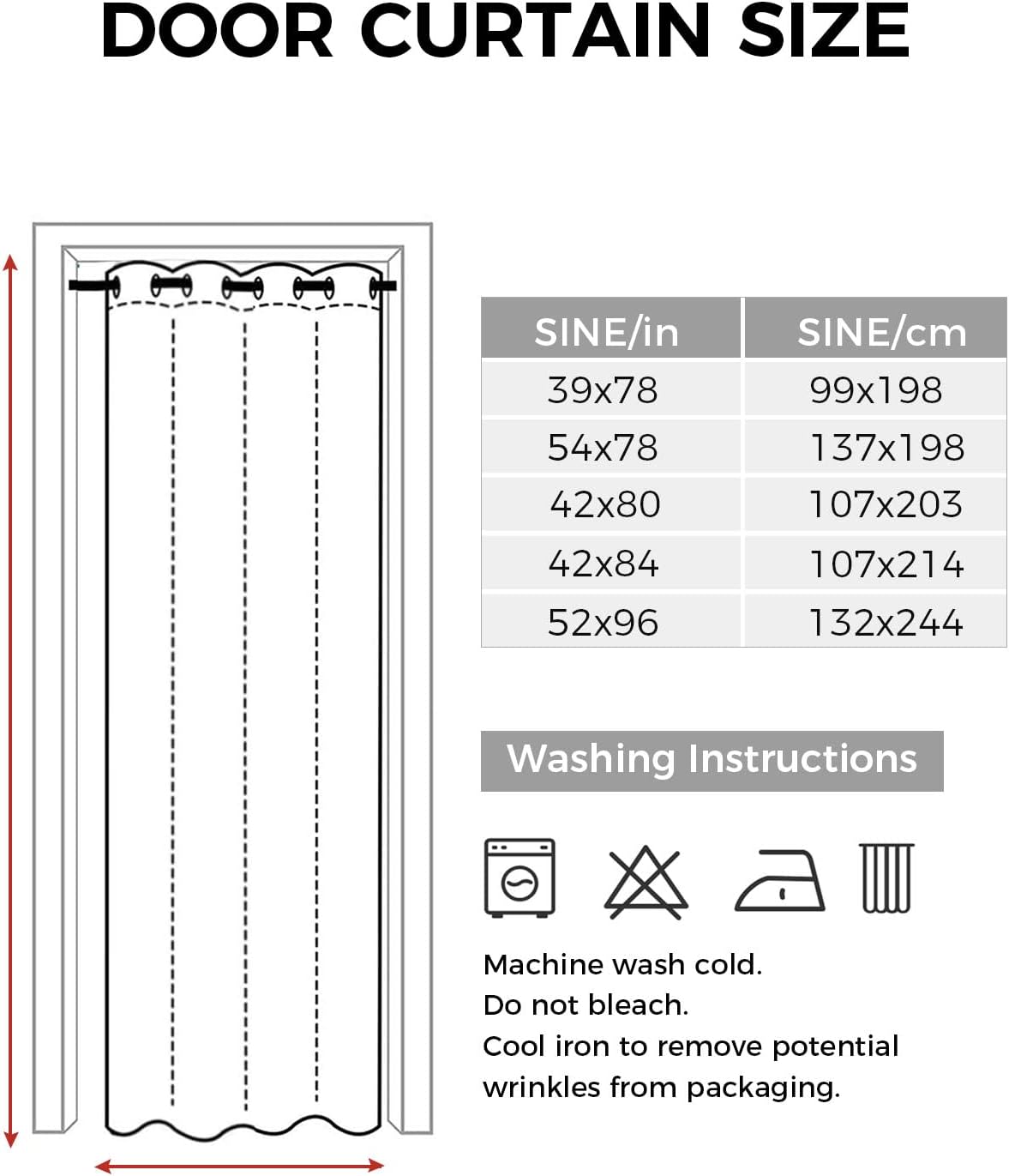 Believe Doorway Curtains 78 Inch Blackout Panels