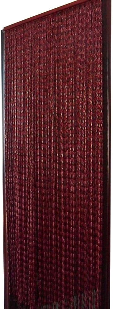 OKUOKA 31 Strands Beaded Door Curtain Red Wine Style