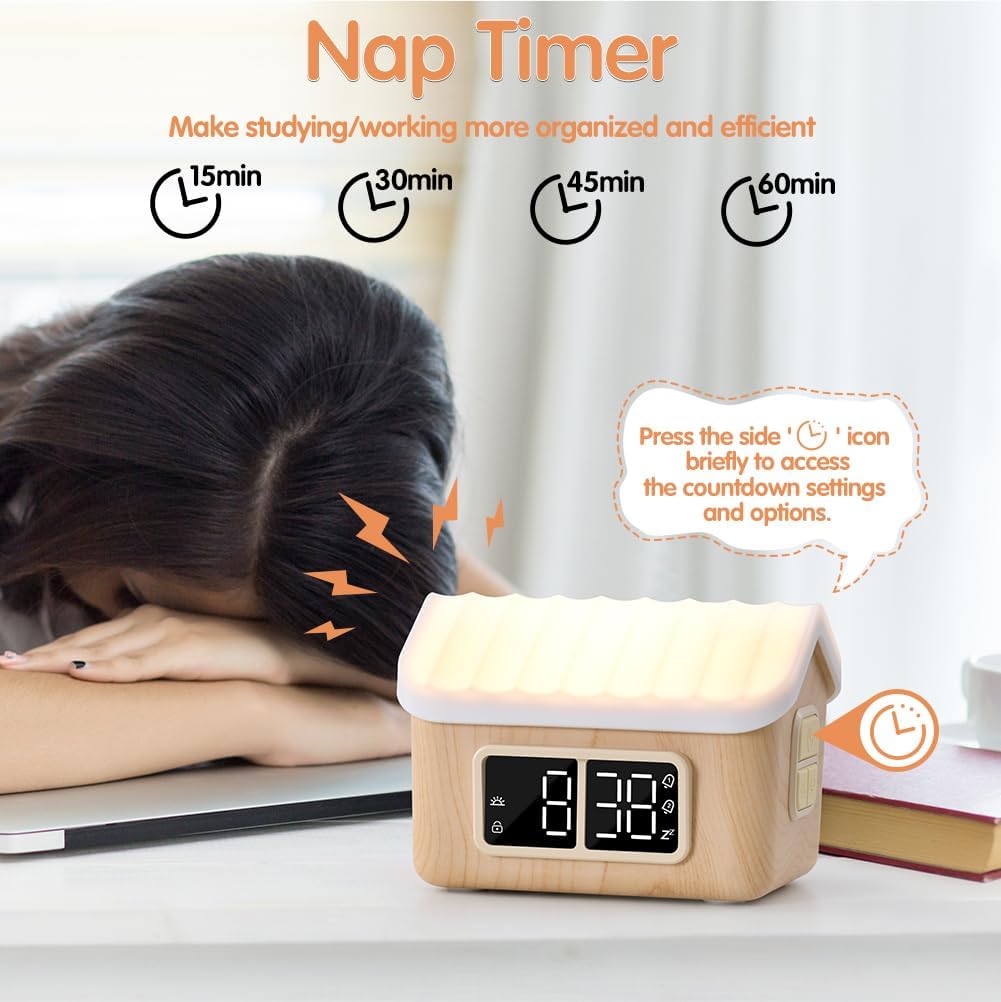 WILIT Alarm Clock with Touch Night Light and Sunrise Feature