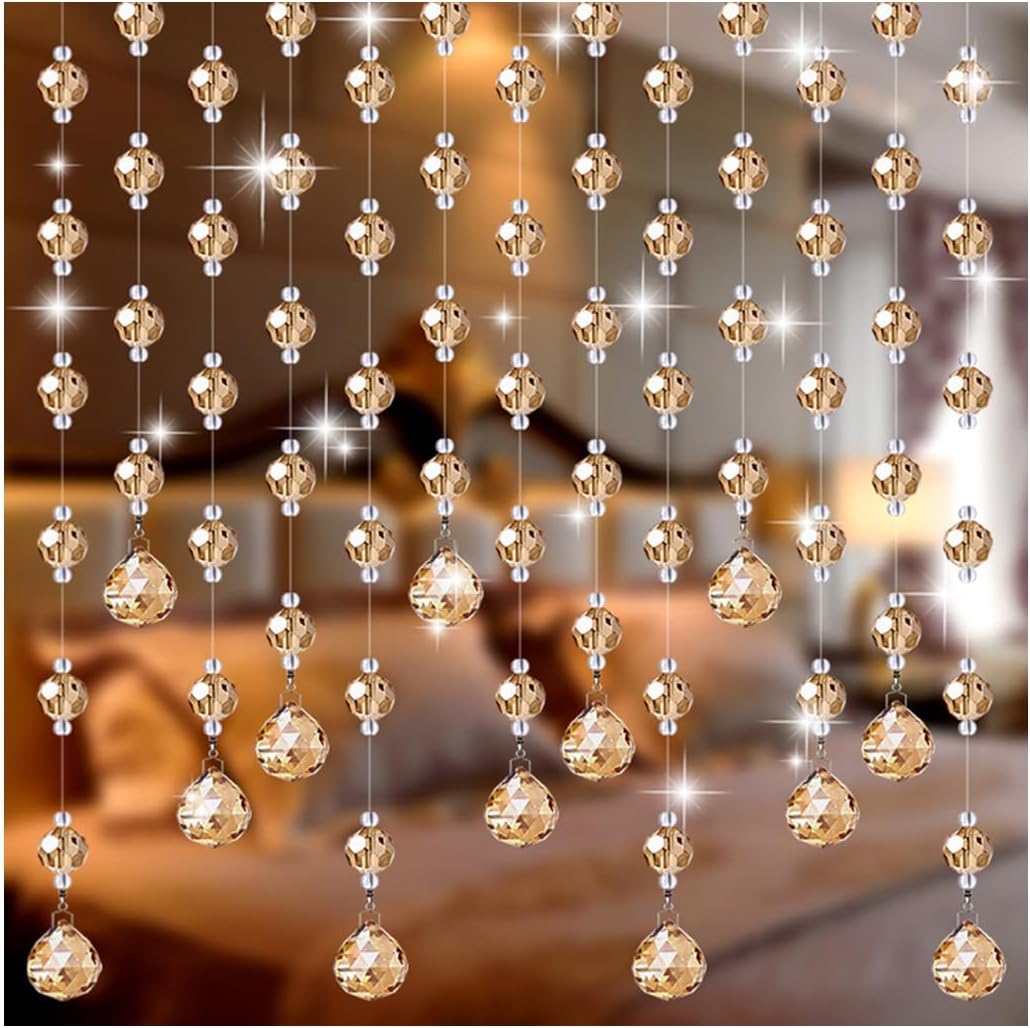 GVILTY Crystals Beaded Curtain Door Decor 25 Strand