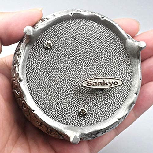 ROSIKING Round Emboss Music Box With Anastasia Melody