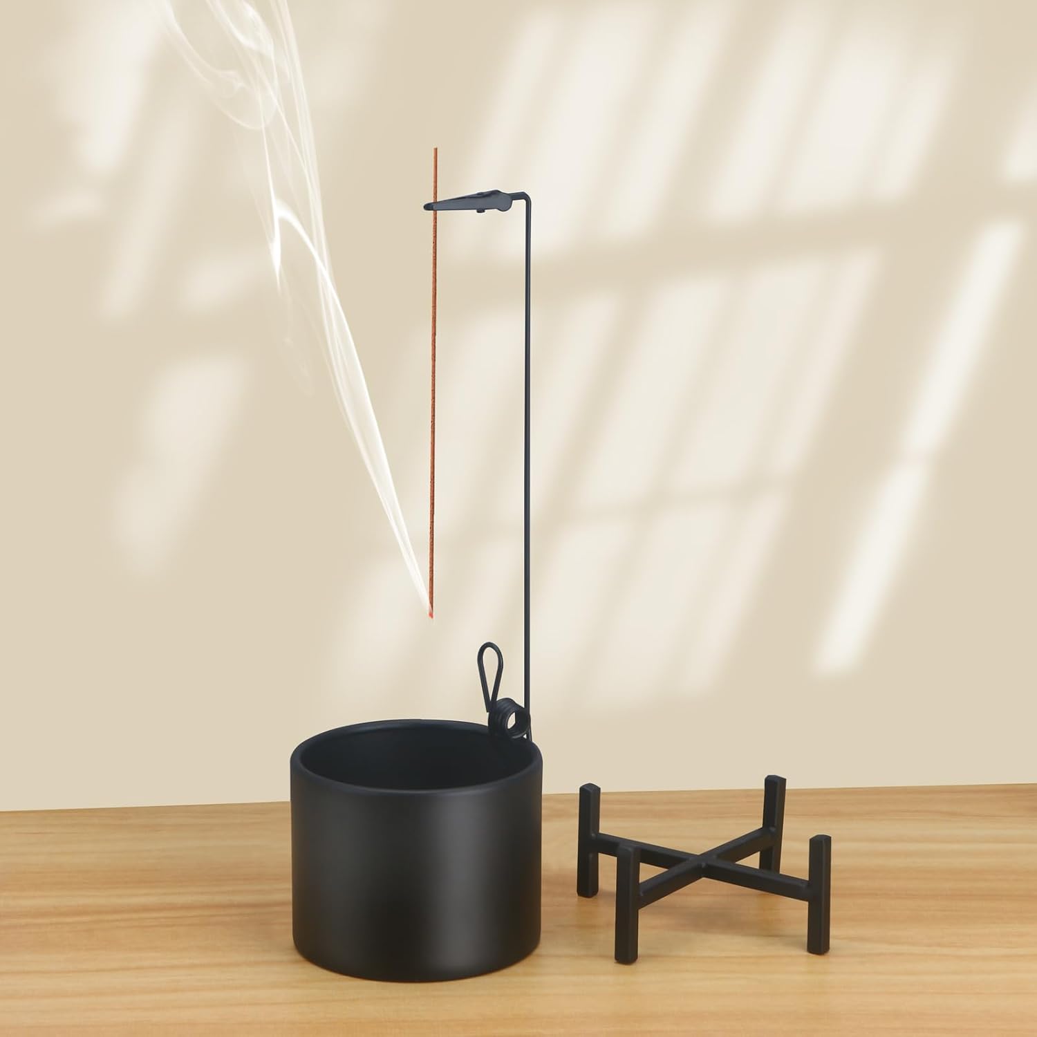 2 Pack Metal Incense Holder with Ash Catcher and Stabilizing Base