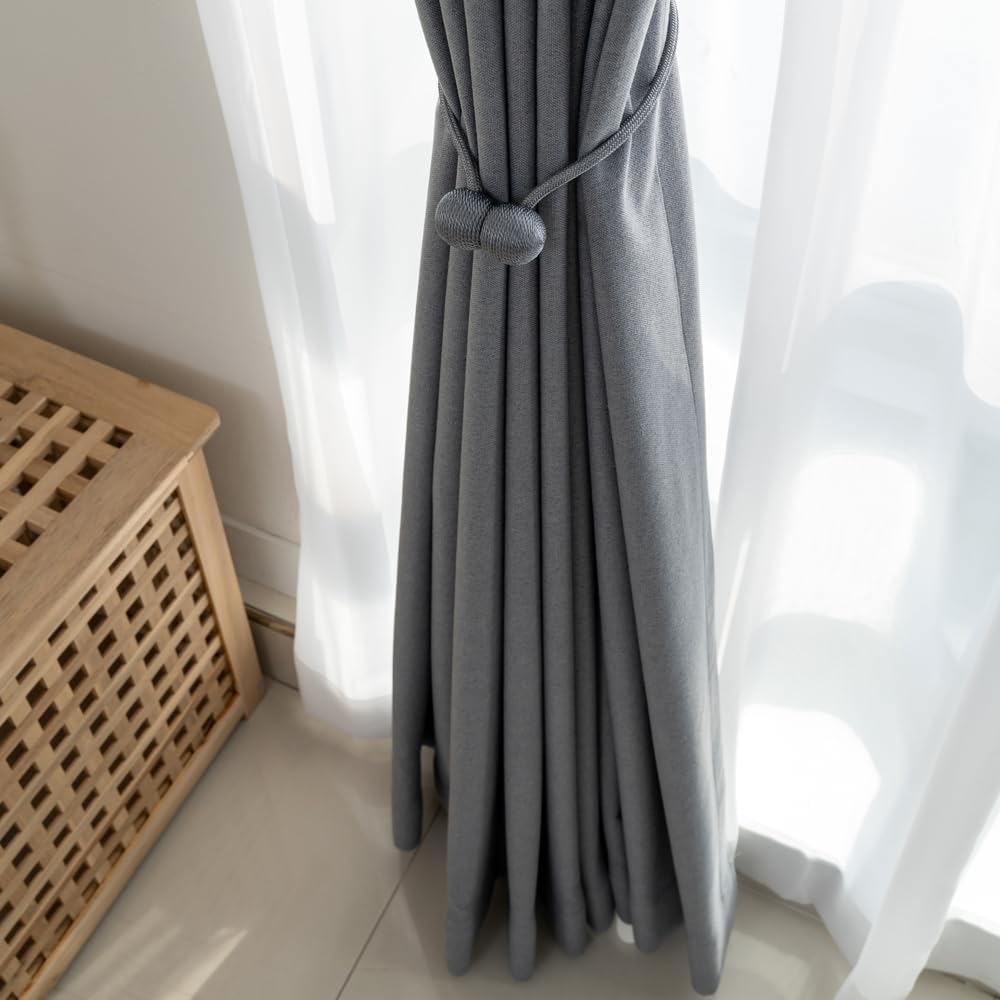 Window Curtain 4pcs Magnetic Tiebacks Clips Holdback Home Office Decor