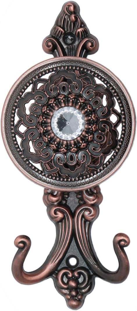 Xiaoyztan Red Bronze Metal Curtain Holdbacks Pack of 2