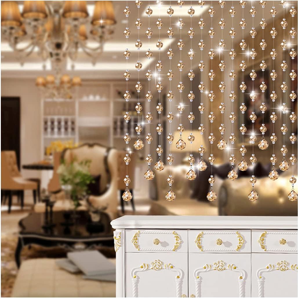 ZHOUXIAO Crystals Door Curtains 25 Strands Beaded Tassel Decor