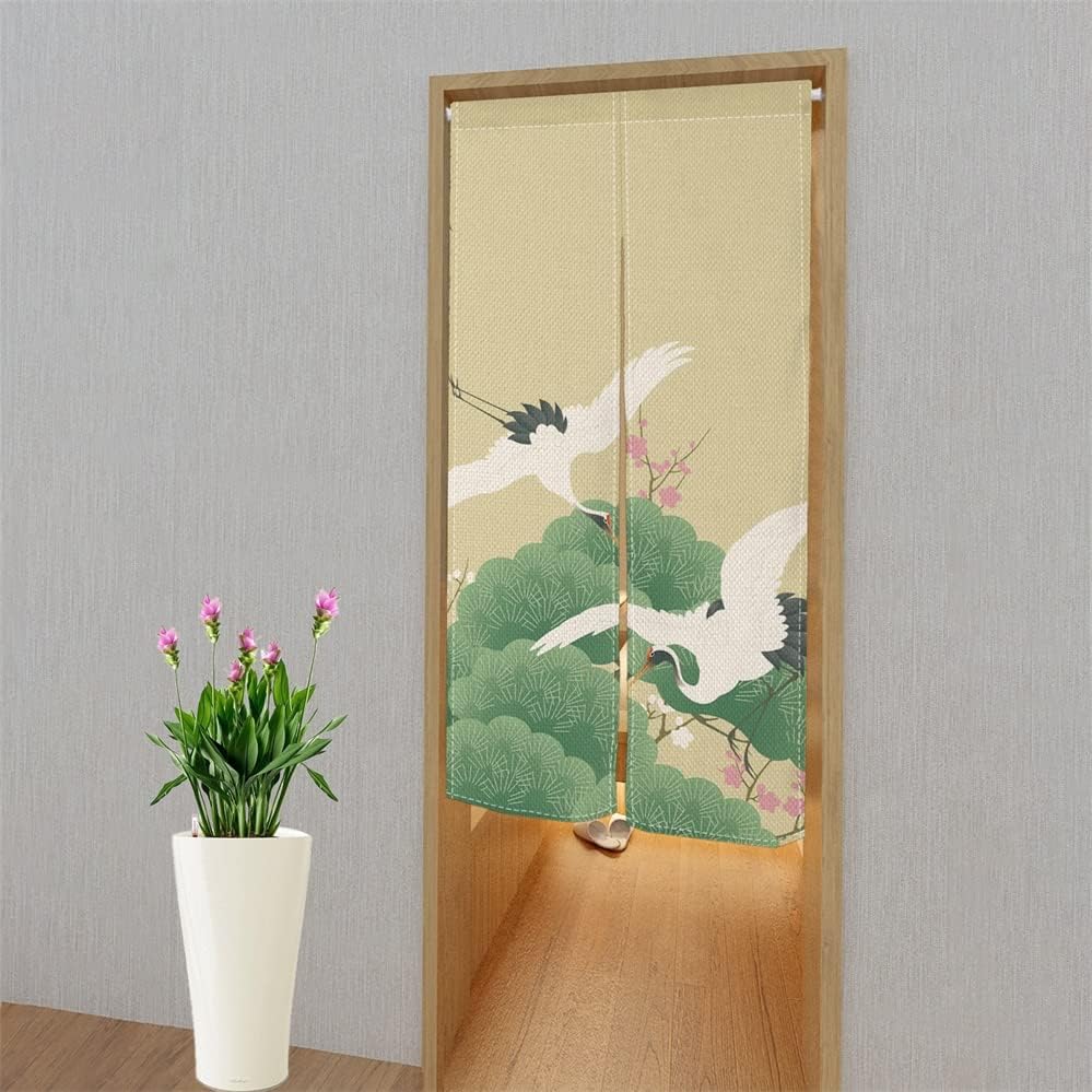 Leowefowa Traditional Japanese Noren Door Curtain