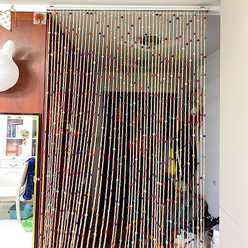 Bamboo Beaded Curtain for Doorway Privacy Screen