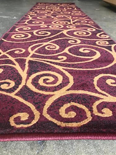 Gallery Modern Abstract Swirl Runner Rug GL23 2x71 Inch