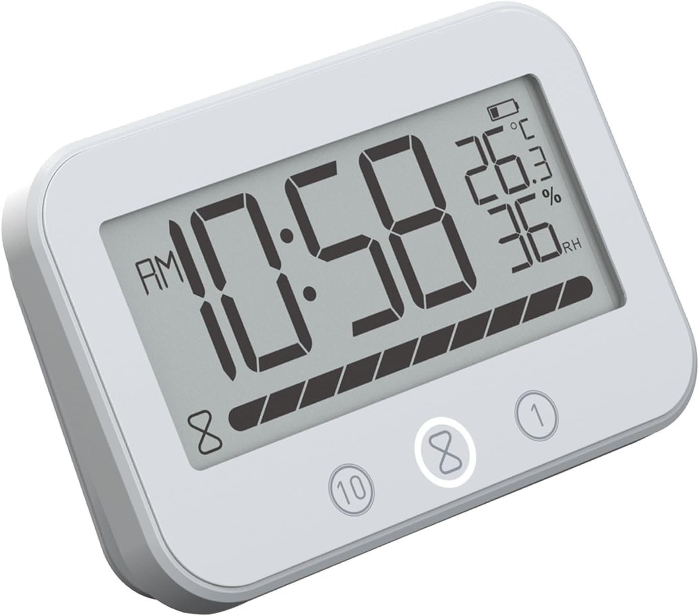 Countdown Timer Bathroom Clock with Temperature Display