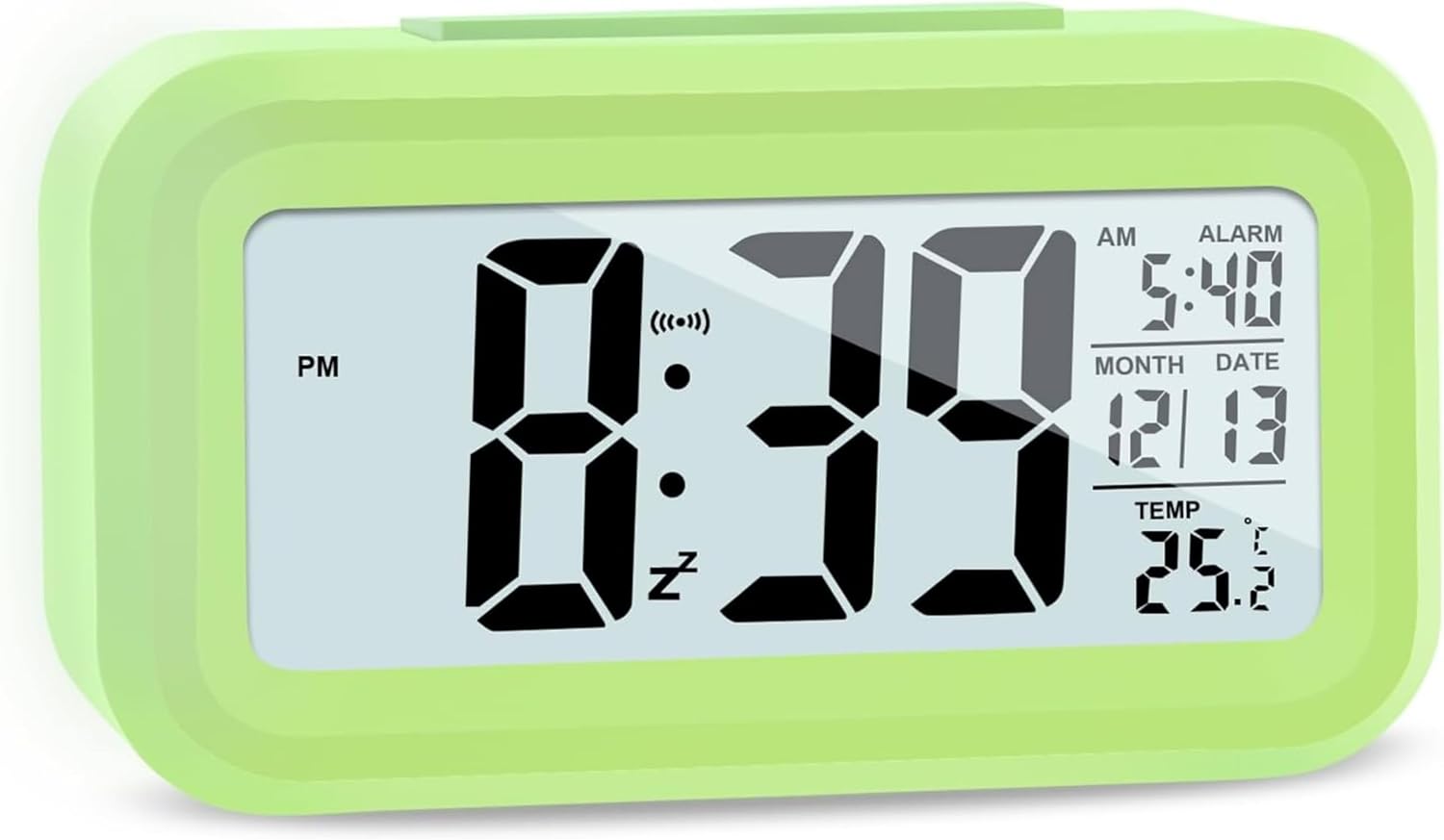 Upgraded Digital Alarm Clock with Temperature and Night Light Control