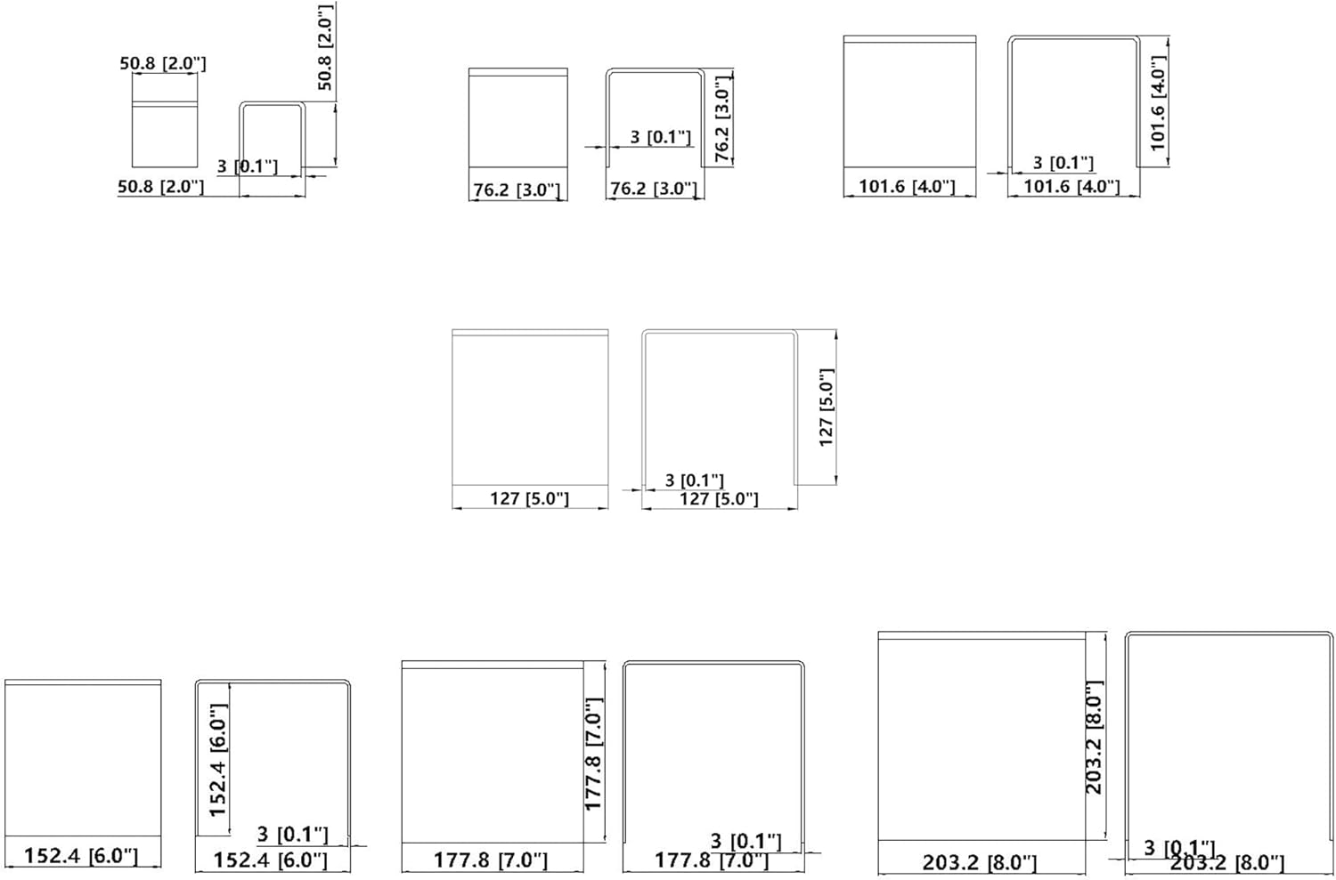 4 Sets of 7 Total 28pc Blue Acrylic Display Risers