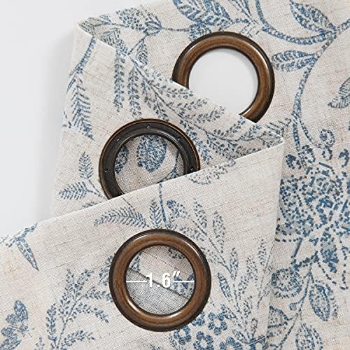 Lazzzy Linen Curtains 2 Panels 84 Inch Length Grommet Top