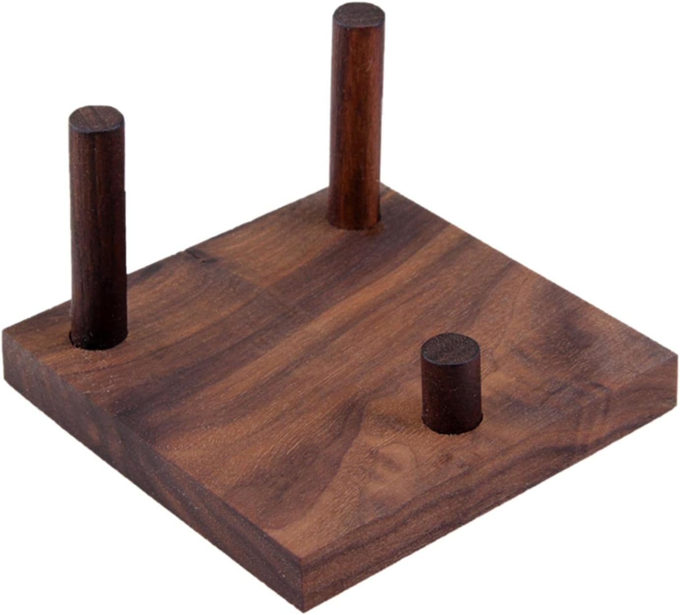 Mineral Display Frame with Wooden Base and Three Peg Easel Stand