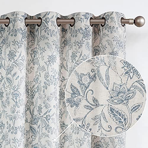 Lazzzy Linen Curtains 2 Panels 84 Inch Length Grommet Top