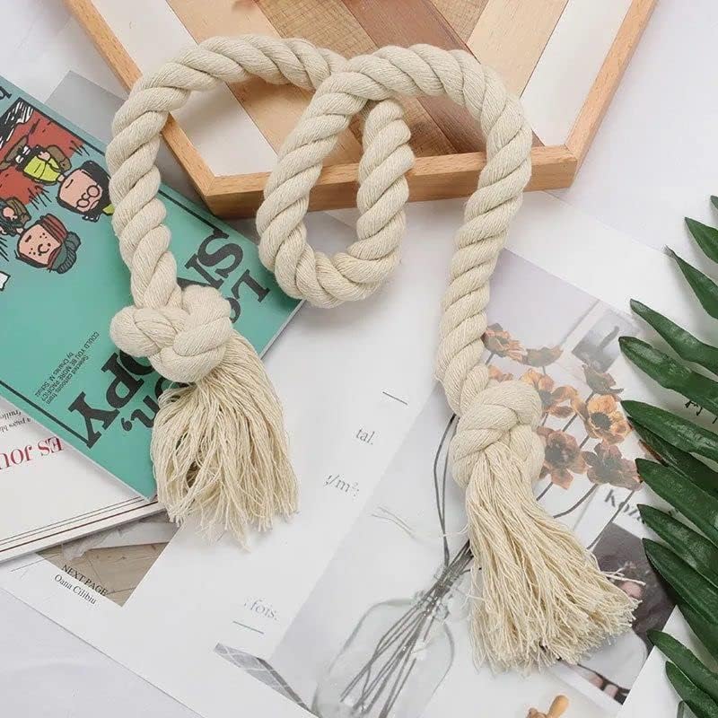 Curtain Tiebacks 2Pack Beige Handmade Rural Decor