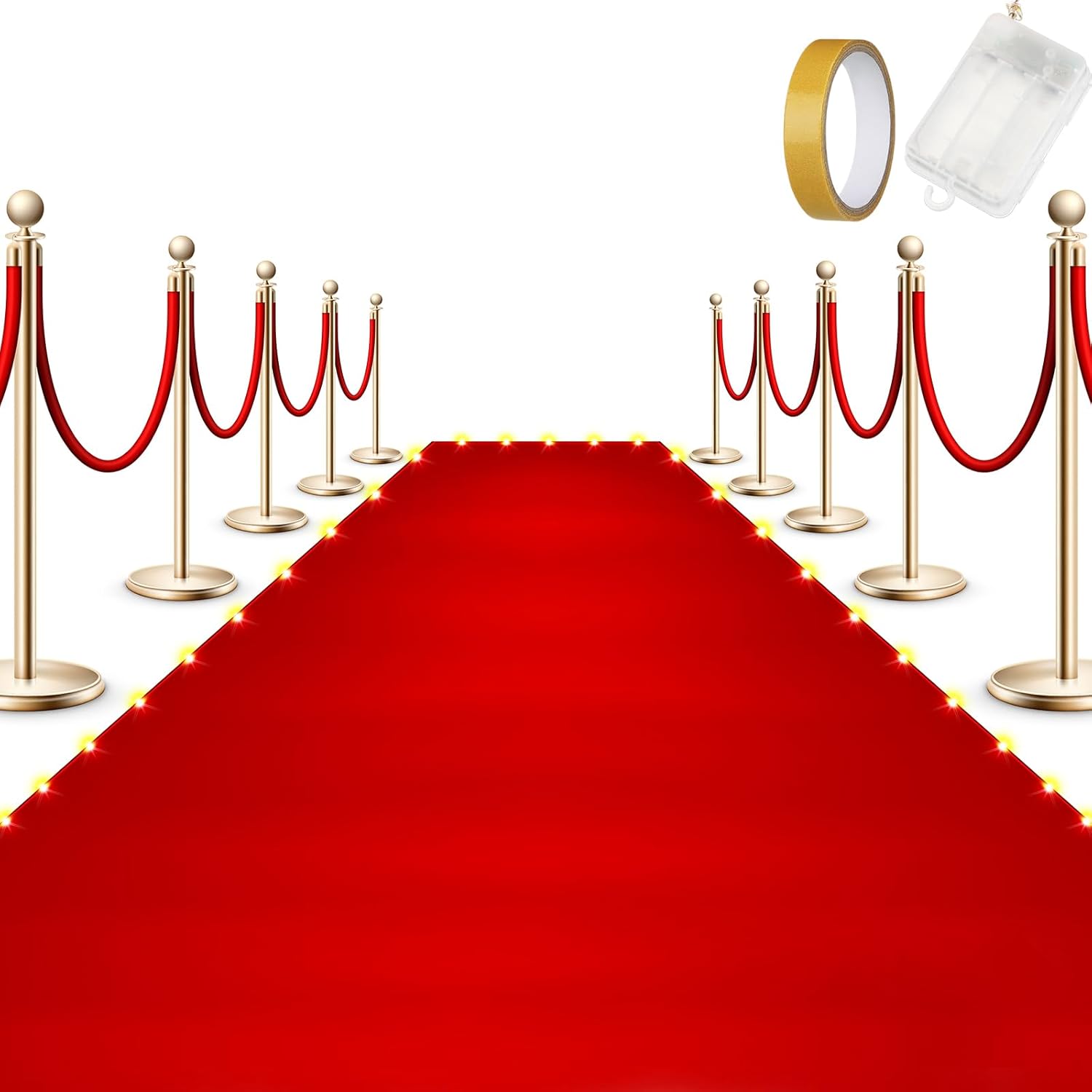 Red Carpet Runner with LED Light for Events