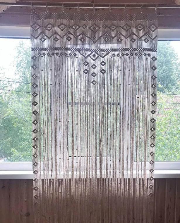 Macram Door Curtain with Boho Design