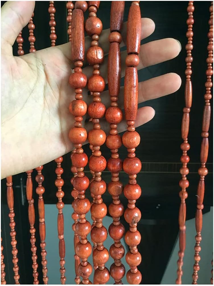 Retro Wood Beaded Curtain Door Divider