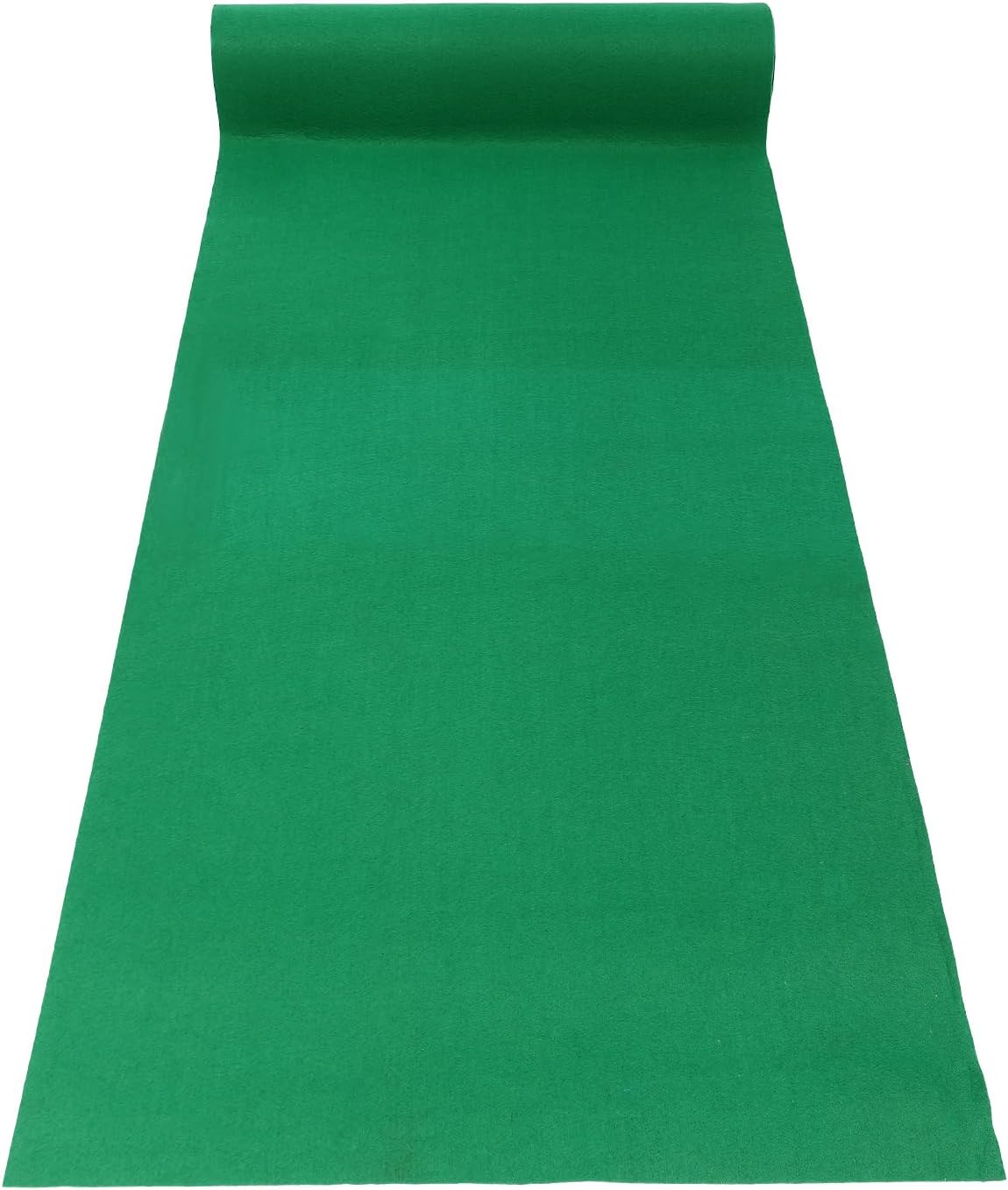 Extra Thick Carpet Runner 3x33 ft Green Aisle Rug with Double Side Tape