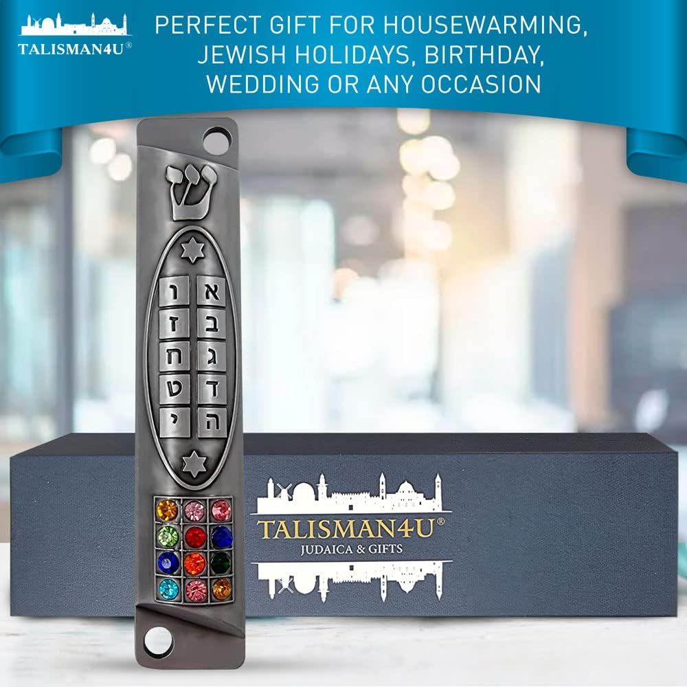 TALISMAN4U Pewter Mezuzah Case with Scroll