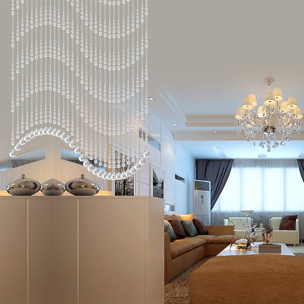 Etlegor Clear Crystal Beaded Curtain Room Divider