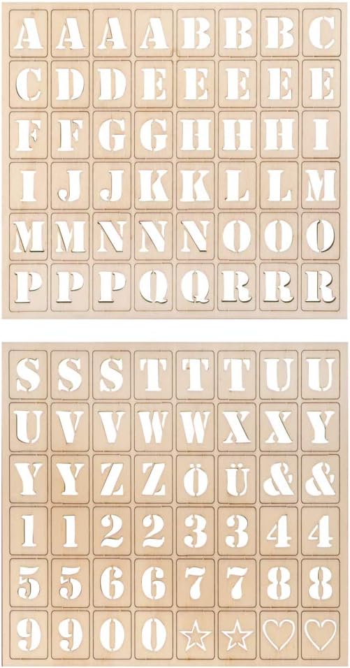Rayher Wooden Memo Board 30x42cm Natural with 96 Letters Numbers Symbols