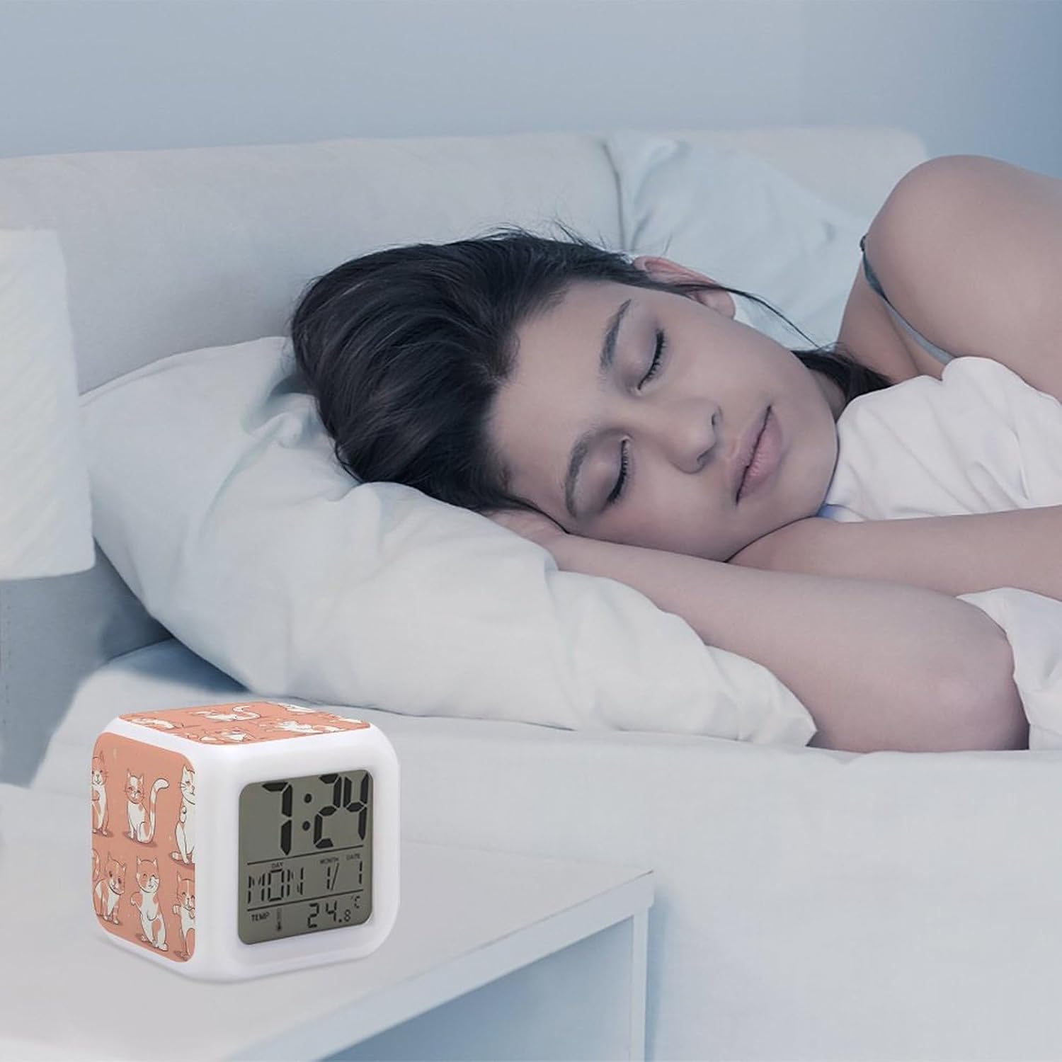 7 Color Changing Alarm Clock with LED Display
