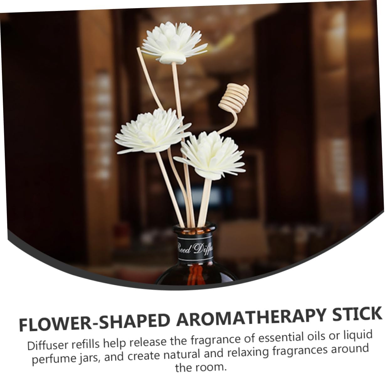20Pcs Simulation Flower Aromatherapy Diffuser Sticks for Home Decor