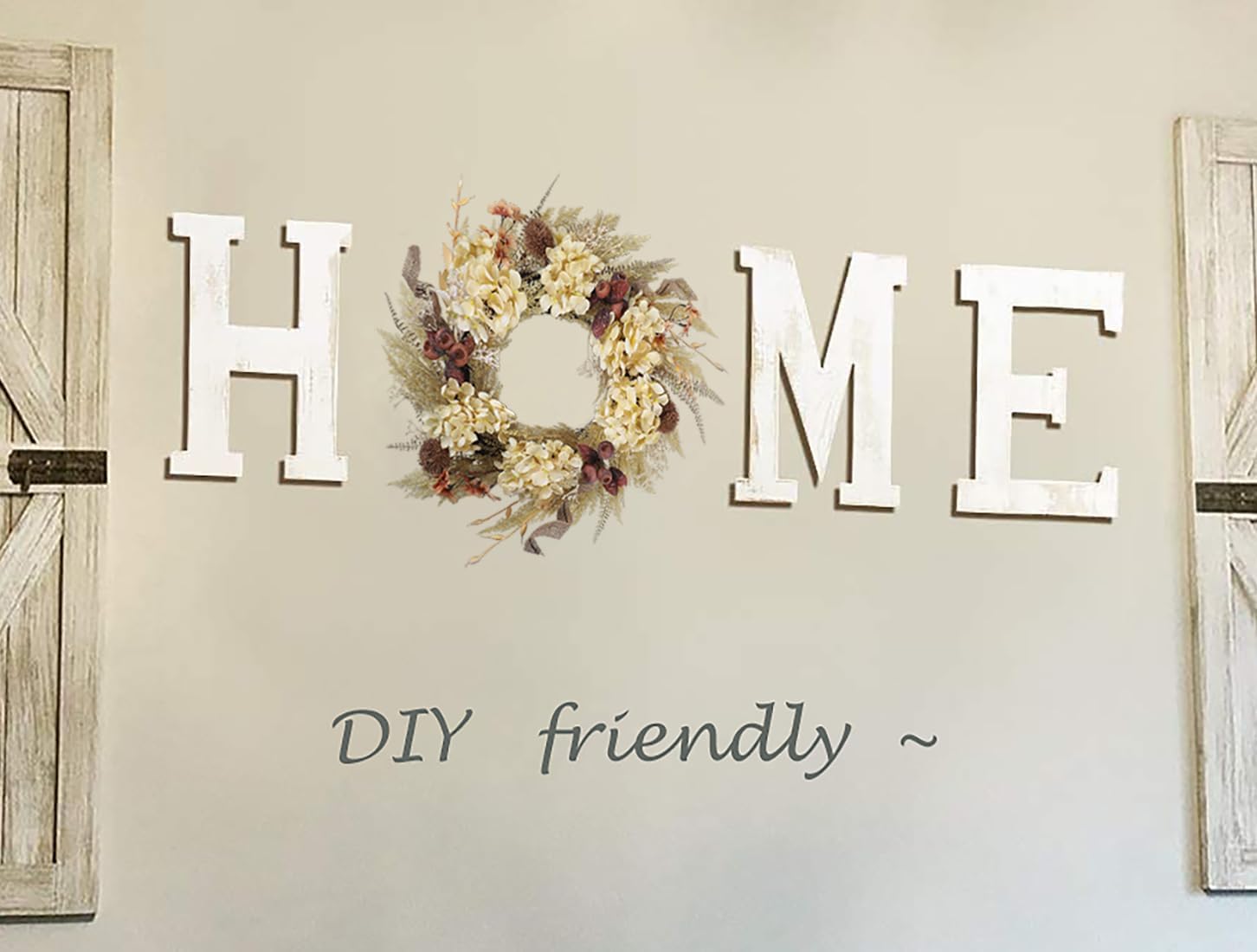 20 Inch Winter Fall Wreath for Front Door Boho Style