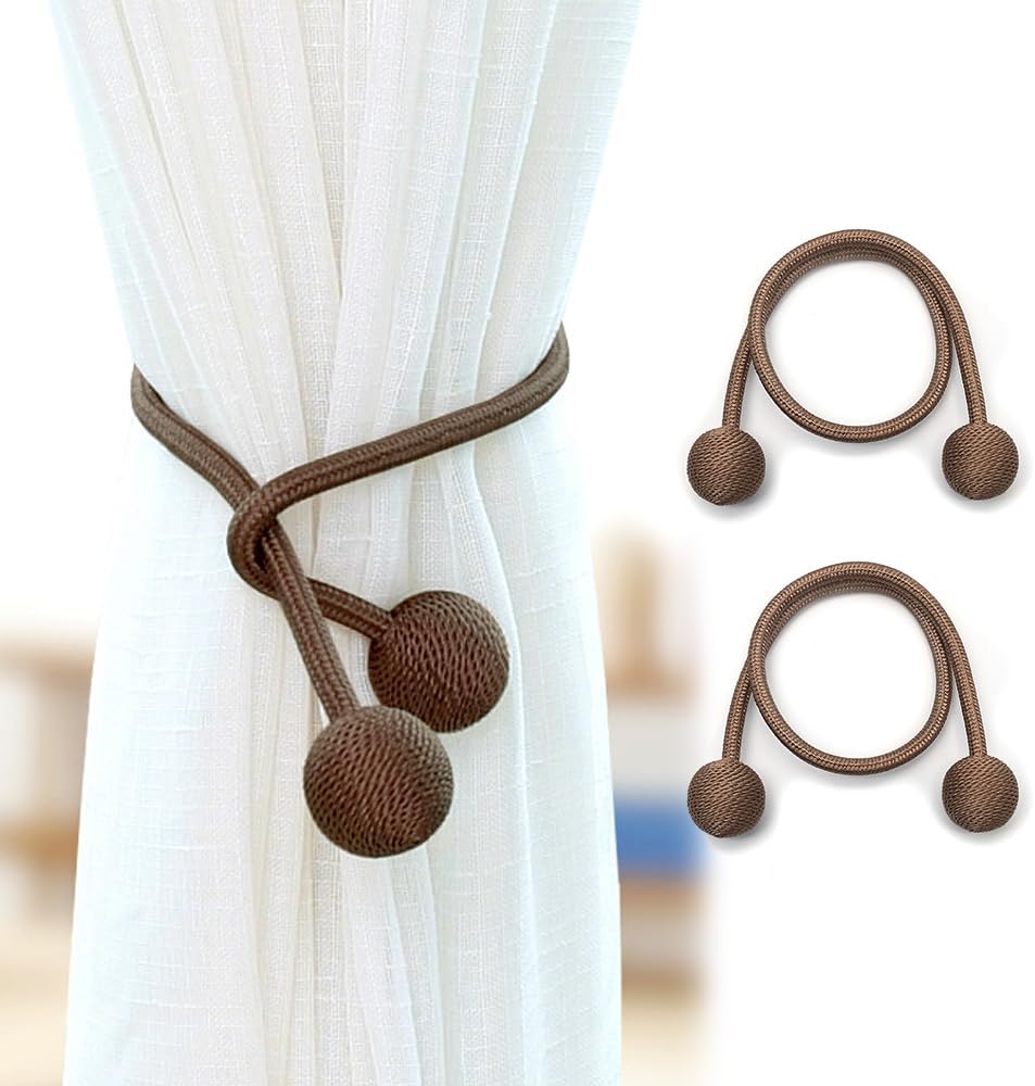Window Curtain 4pcs Magnetic Tiebacks Clips Holdback Home Office Decor
