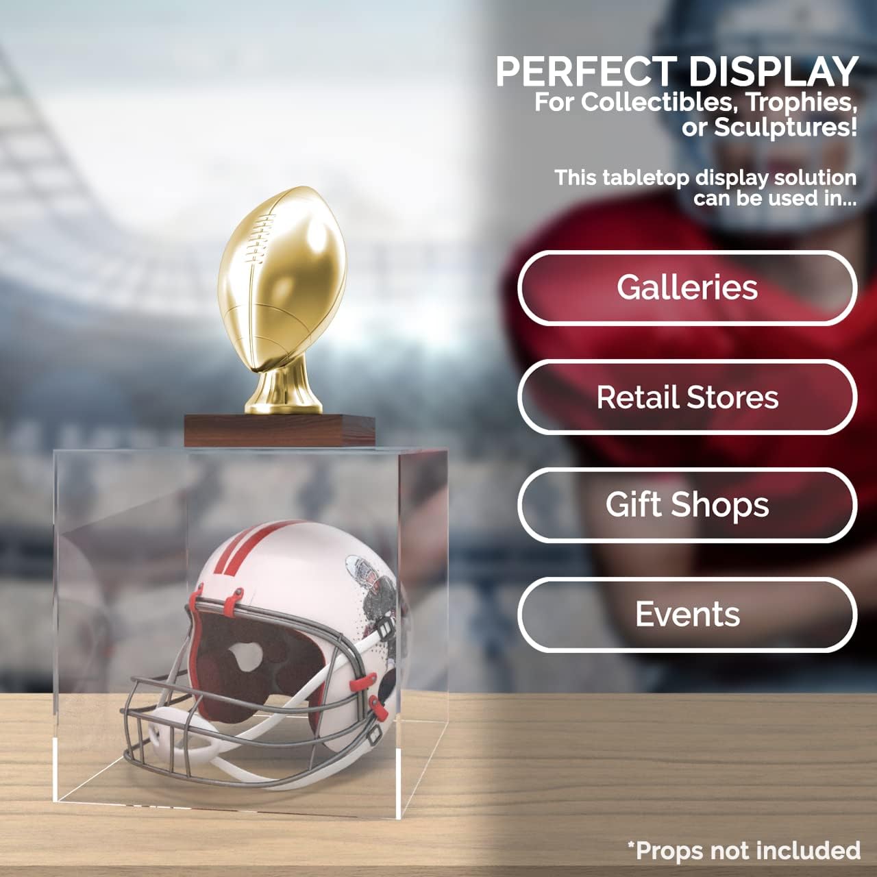 15 Inch Clear Acrylic Display Box with Open Side No Lid