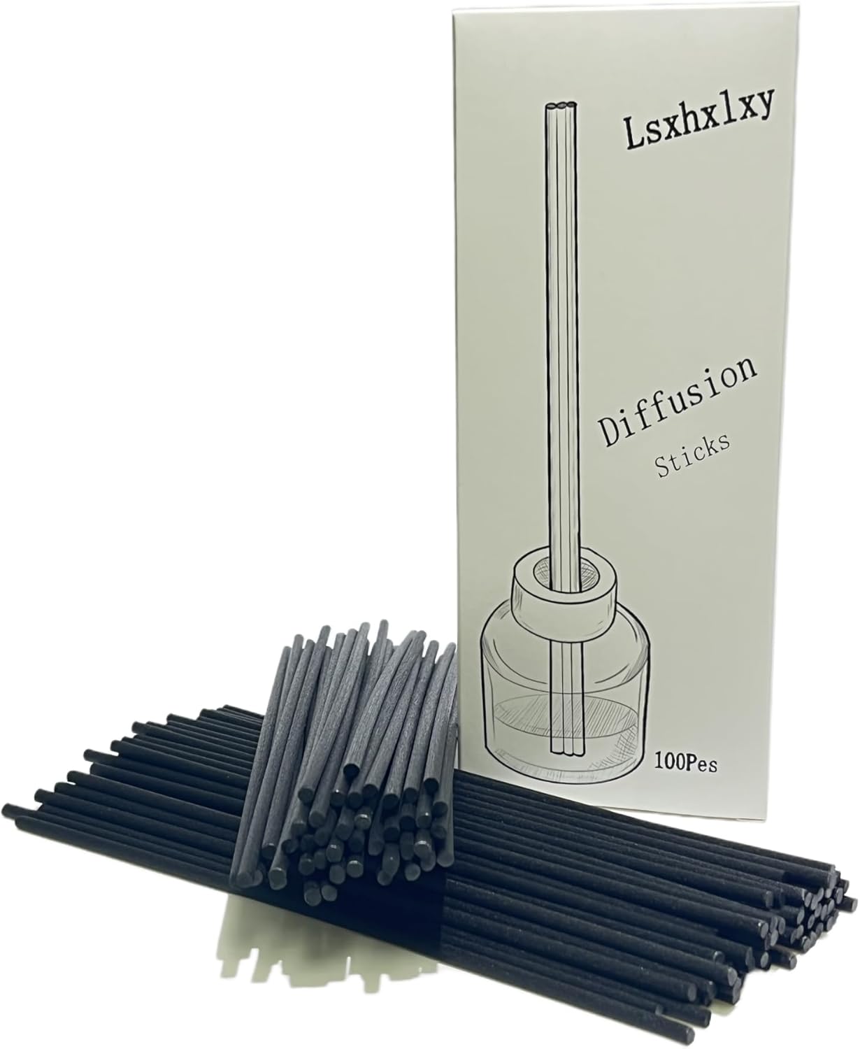 100 Pack Black Diffuser Sticks for Strong Fragrance