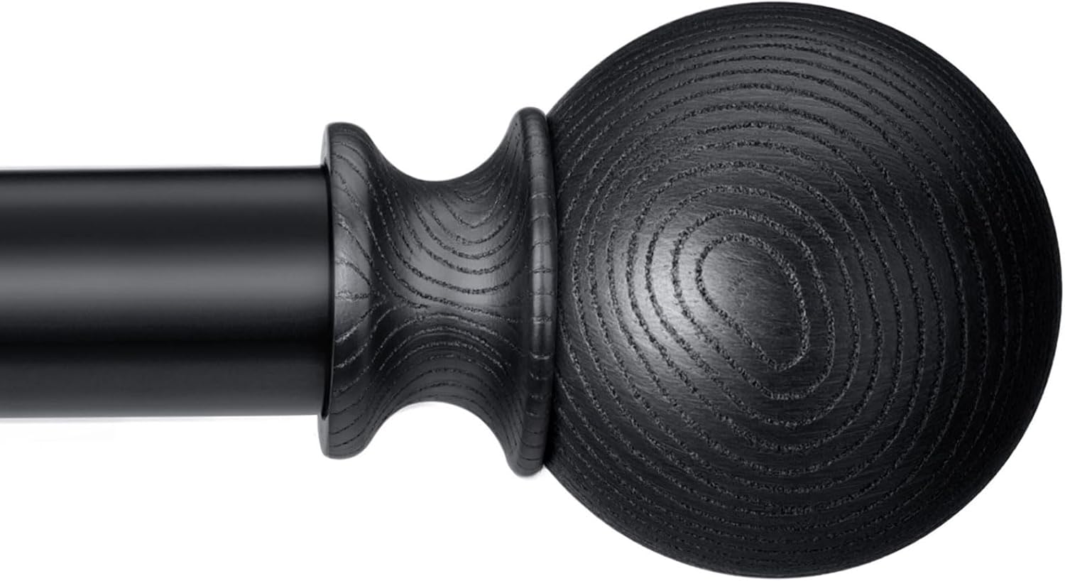BRIOFOX Black Curtain Rods 66-120 Inch 1 Inch Diameter Heavy Duty