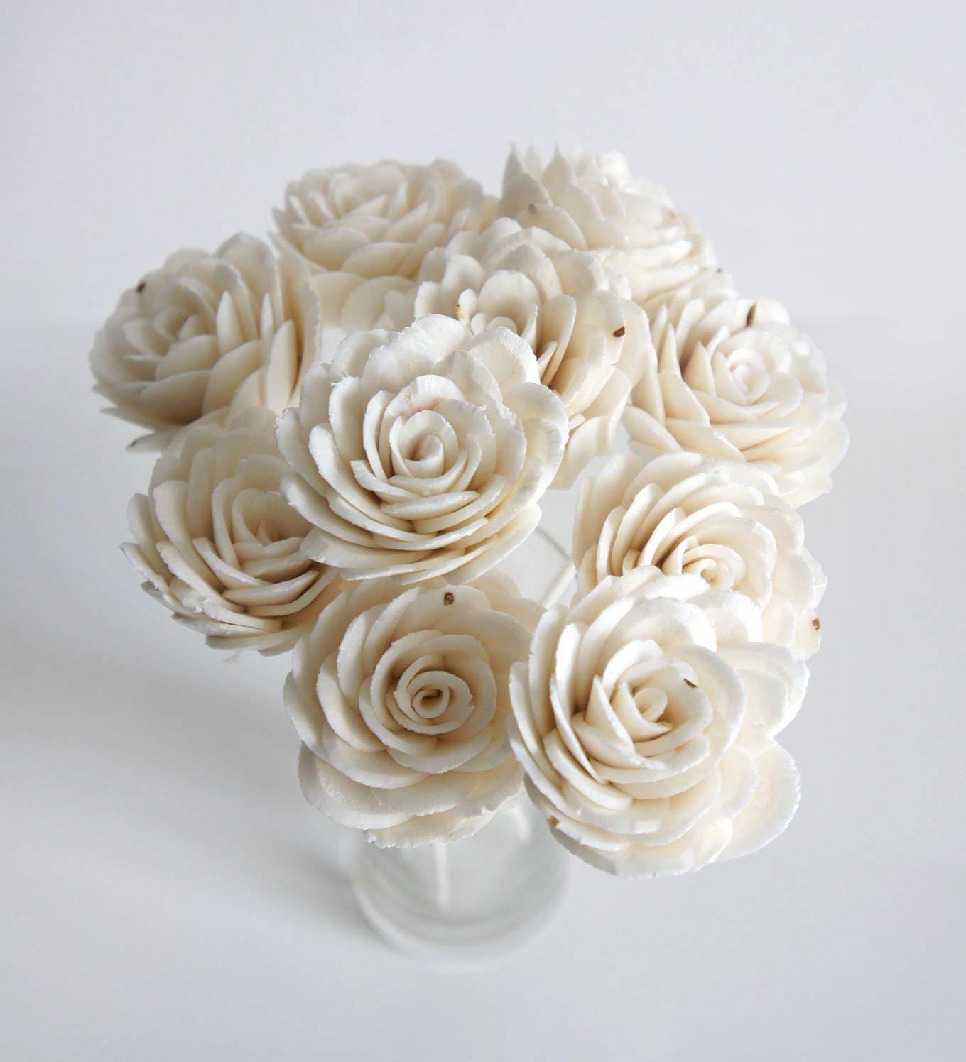10 Damask Rose Sola Flower Reed Diffuser Set by Plawanature