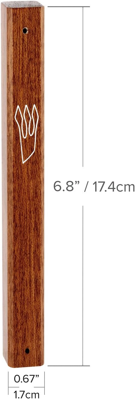 Peer Hastam Classic Wood Mezuzah Case Dark Brown 68 Inch