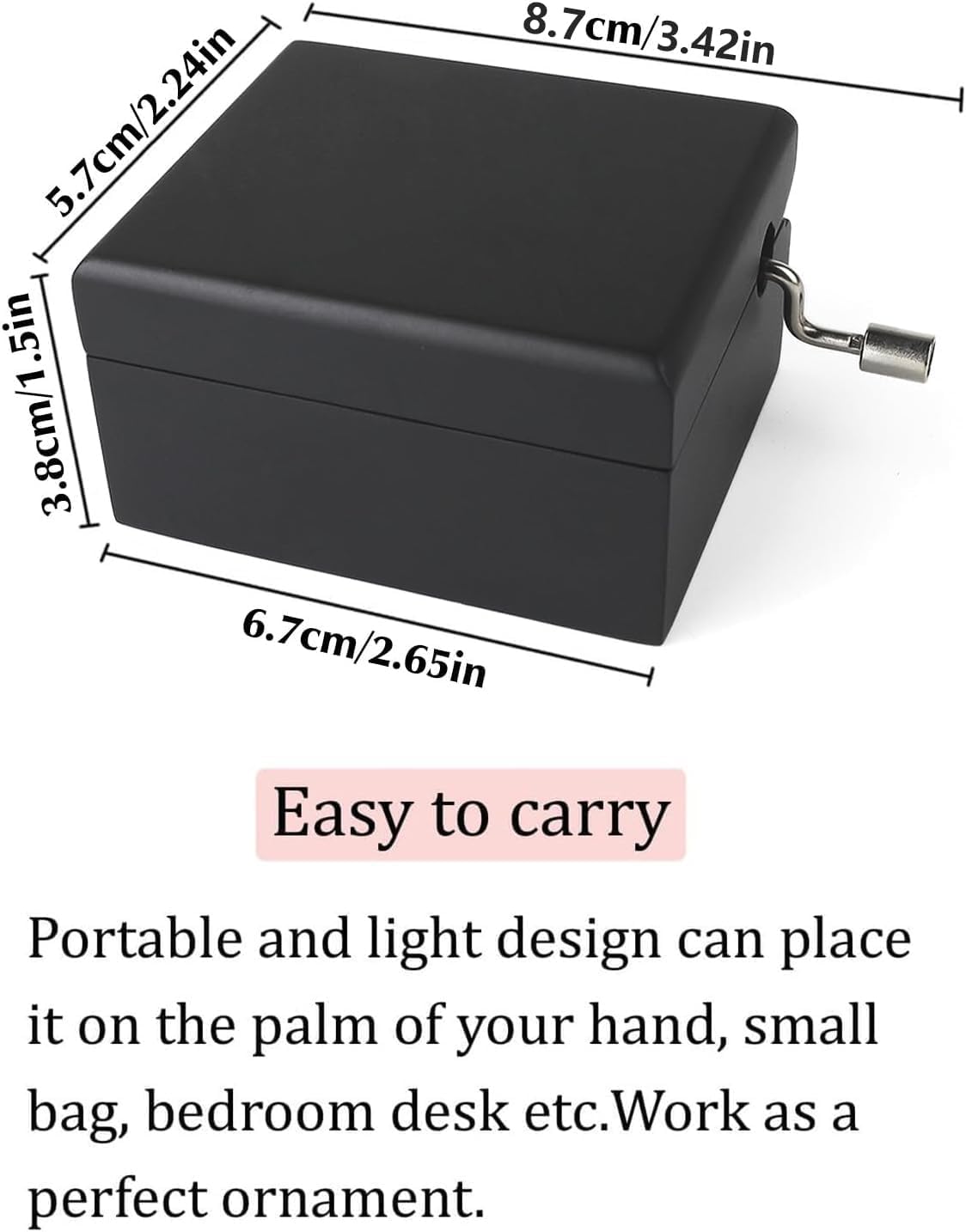 ROSIKING Wooden Music Box Hand Crank Toreador Melody Gift