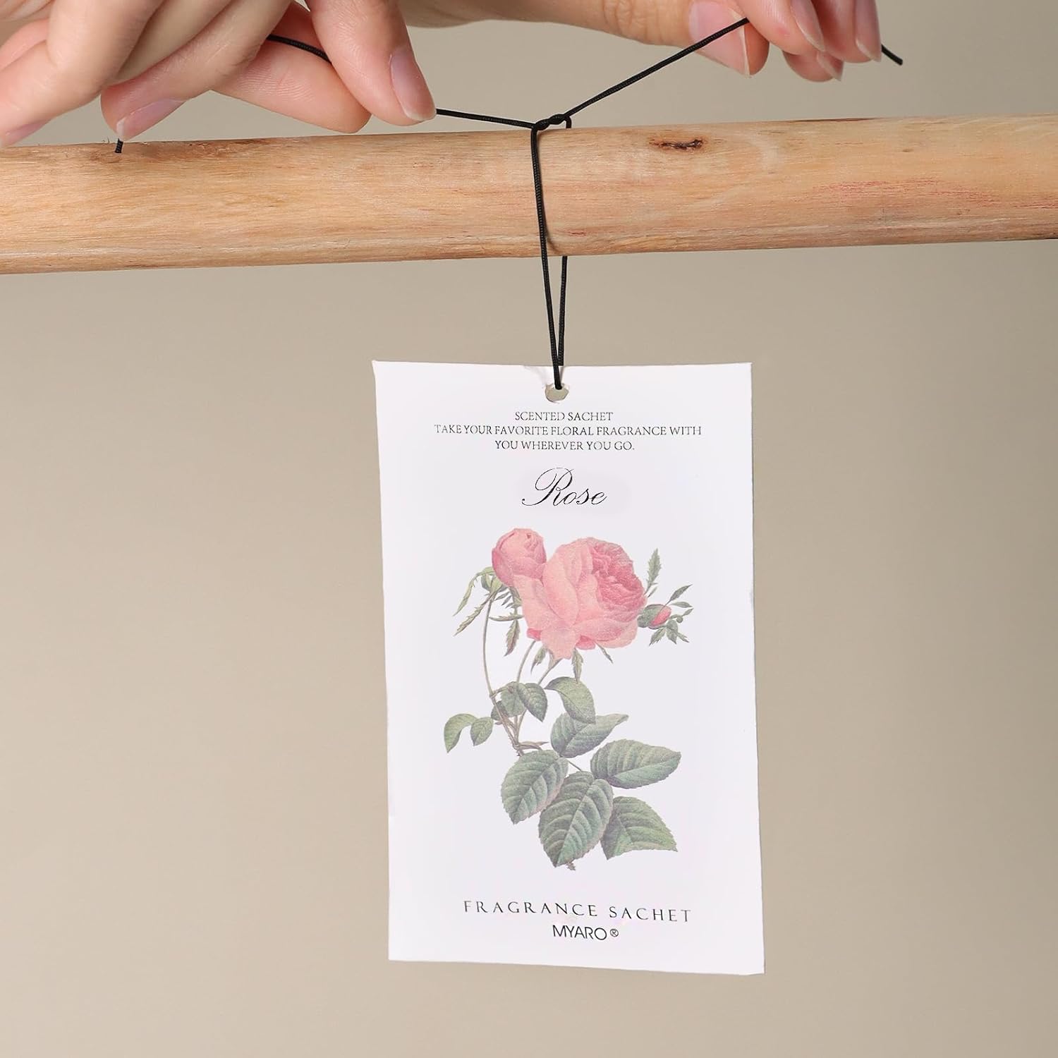 MYARO 12 Rose Scented Sachets for Drawers and Closets
