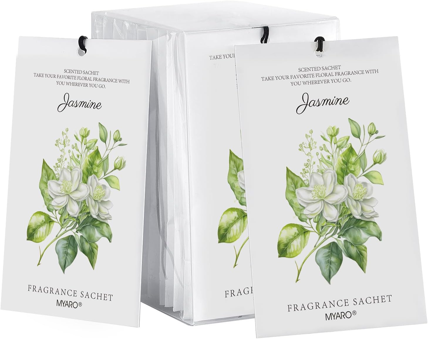 MYARO 12 Pack Jasmine Scented Sachets for Drawer and Closet