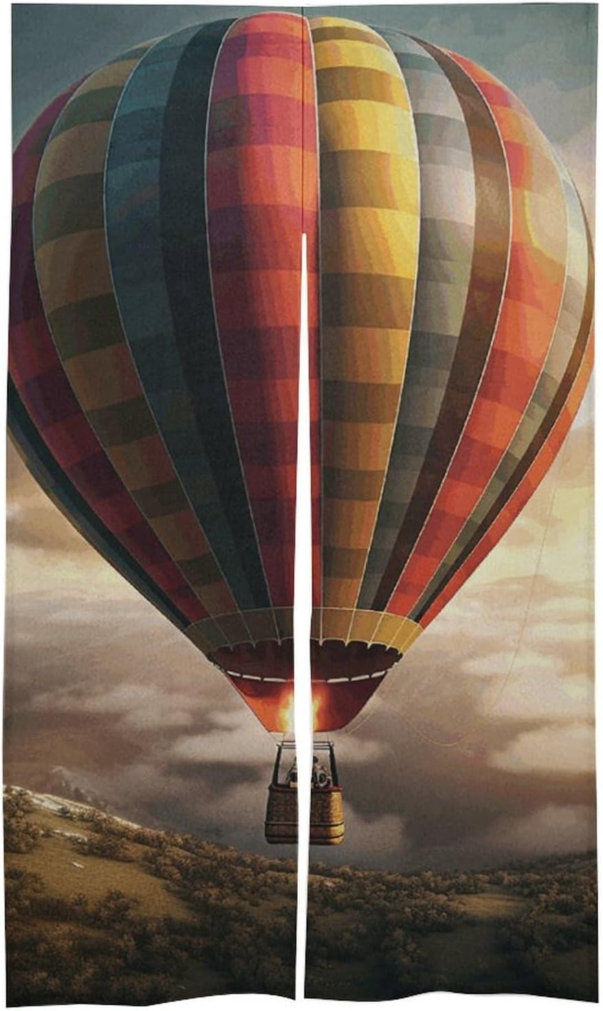 Hot Air Balloon Door Curtain Split Panel Privacy Divider