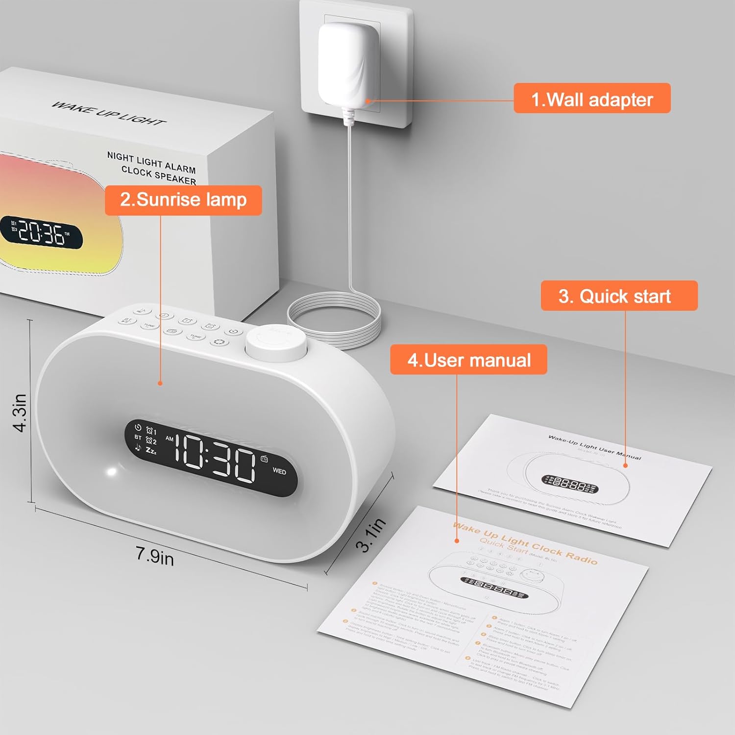 Sunrise Alarm Clock with Light and Sound